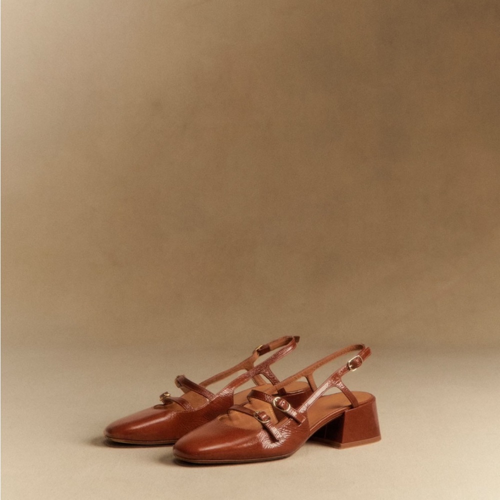 Sezane Patent Camel Paula Babies